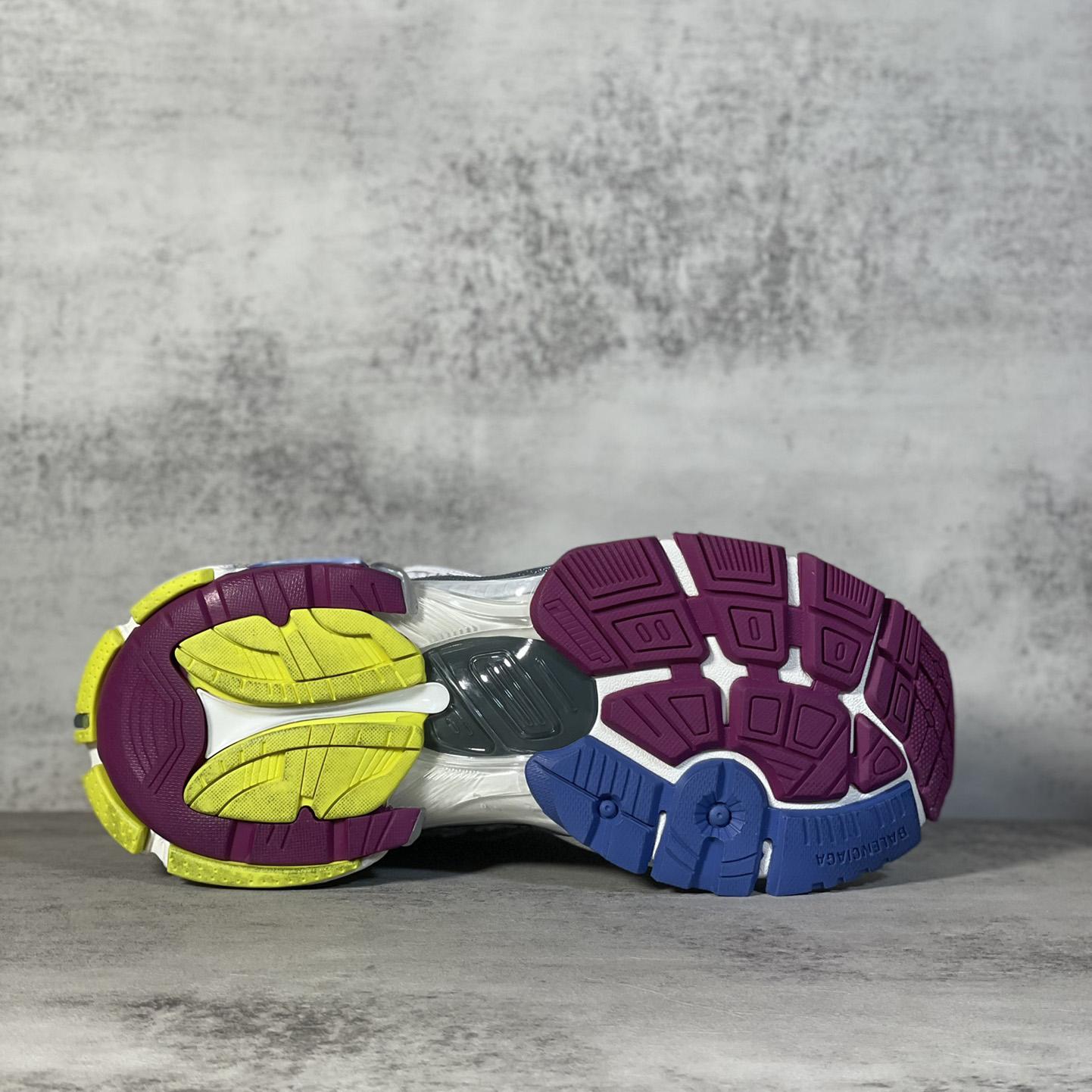 Balenciaga Runner Sneaker In Taupe And Blue Polyurethane And Polyester - DopestKickz