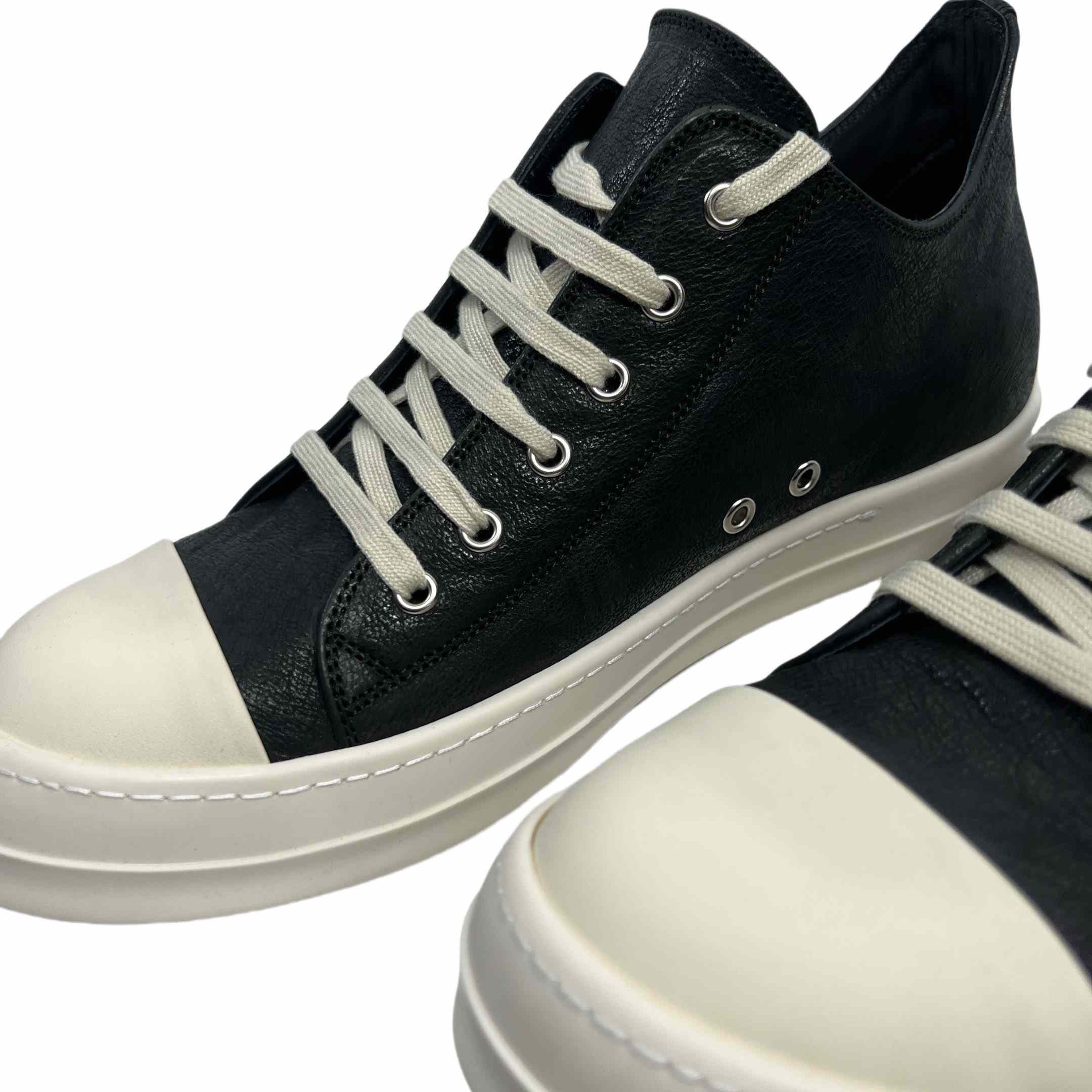 Rick Owens Leather Low-Top Sneakers - DopestKickz
