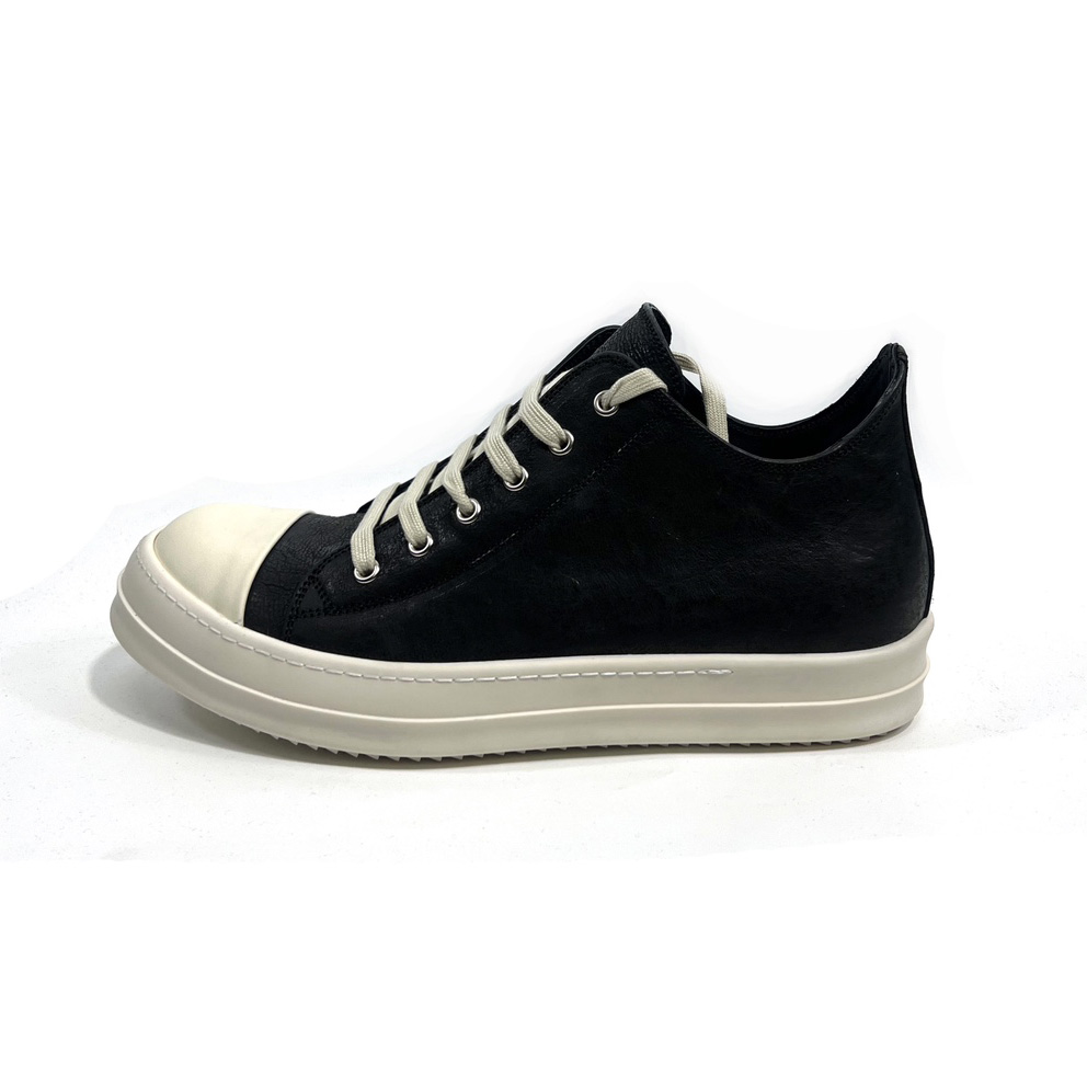 Rick Owens Leather Low-Top Sneakers - DopestKickz