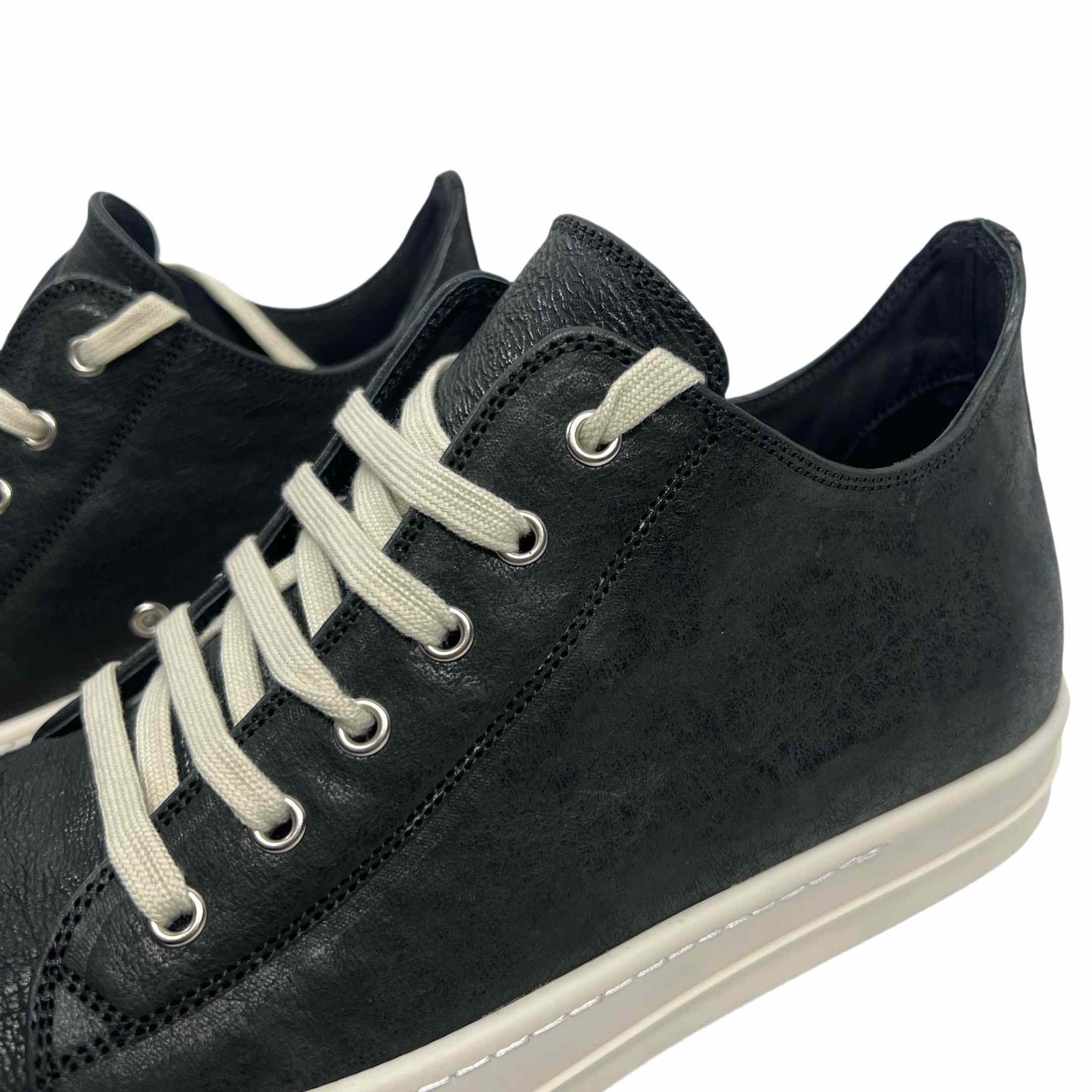 Rick Owens Leather Low-Top Sneakers - DopestKickz