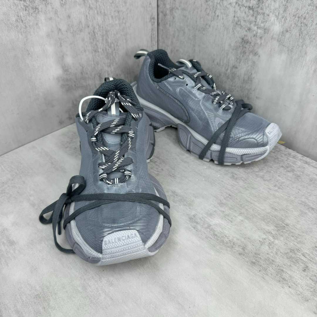 Balenciaga 3XL Net Sneaker In Grey Polyester - DopestKickz