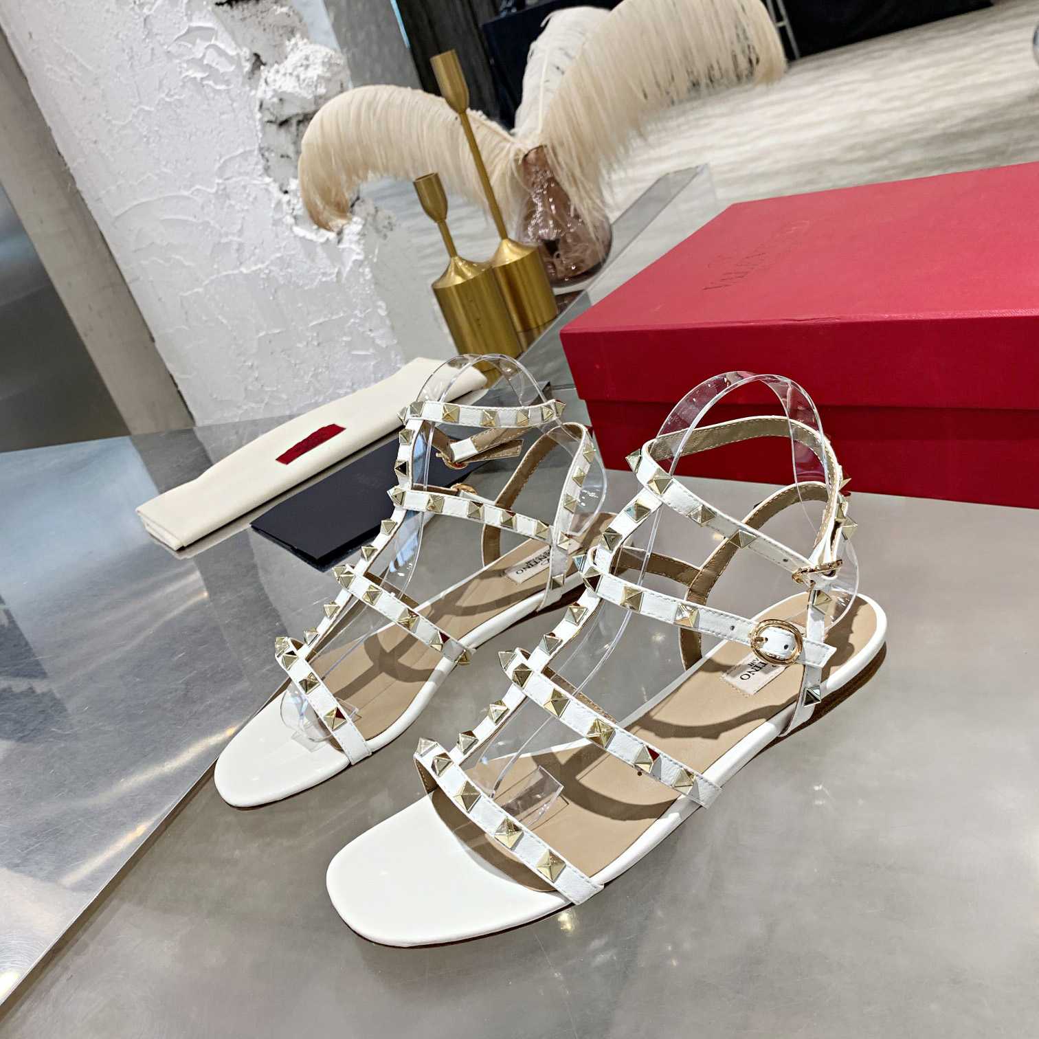 Valenti Garavani Rockstud Caged-straps Sandals - DopestKickz