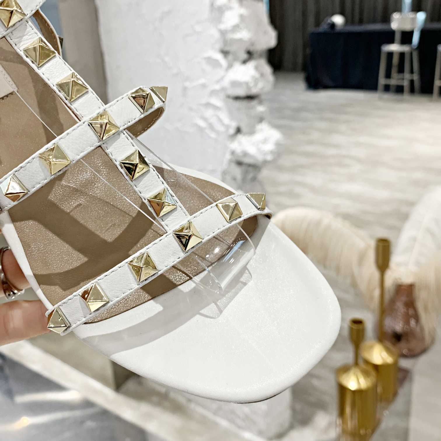 Valenti Garavani Rockstud Caged-straps Sandals - DopestKickz