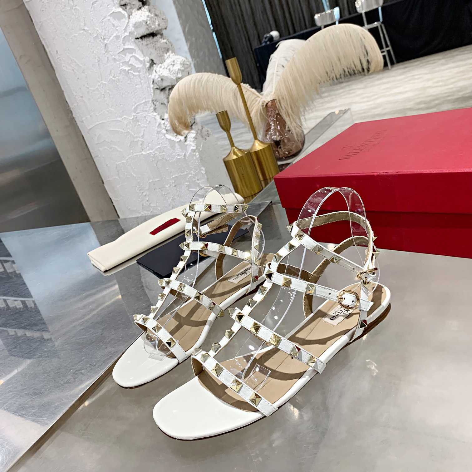 Valenti Garavani Rockstud Caged-straps Sandals - DopestKickz