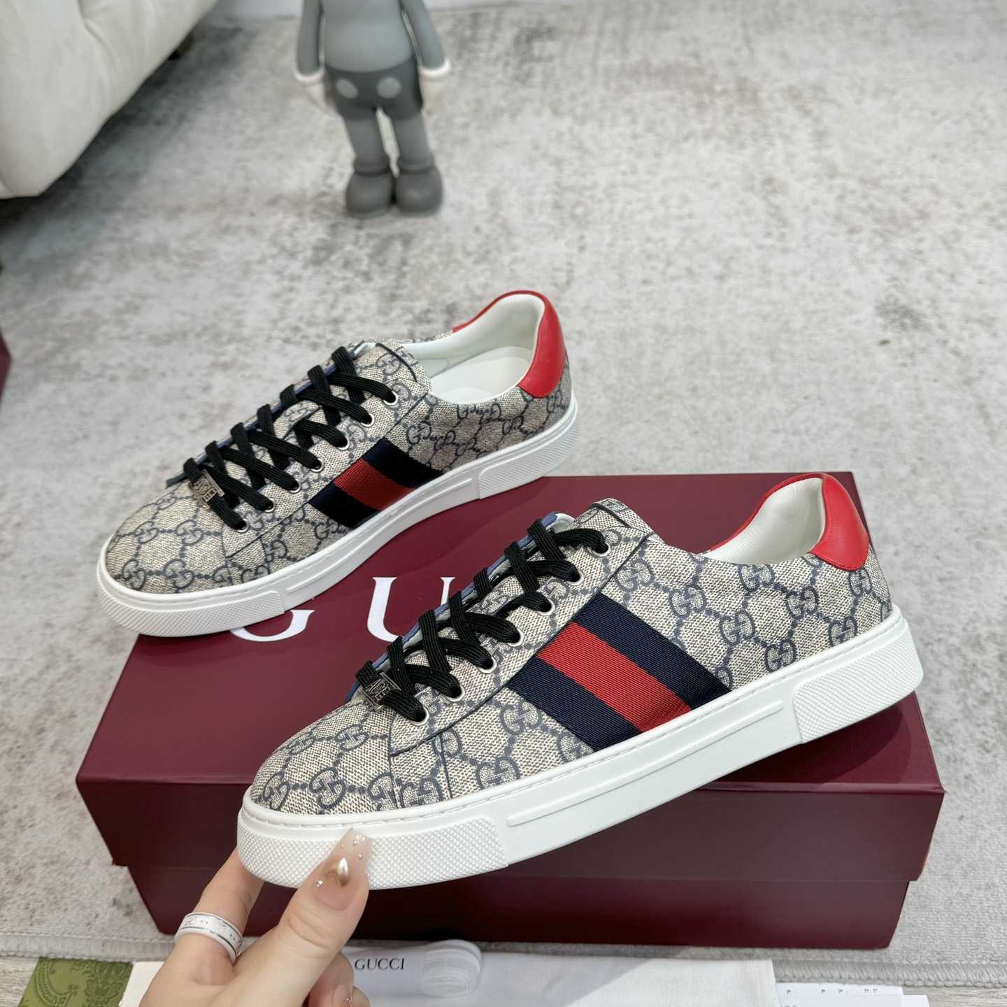 Gucci Ace Sneaker With Web - DopestKickz