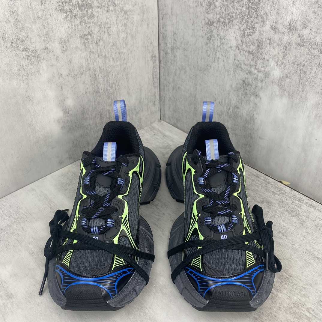 Balenciaga 3XL Sneaker In Dark Grey, Black, Blue And Green Mesh - DopestKickz
