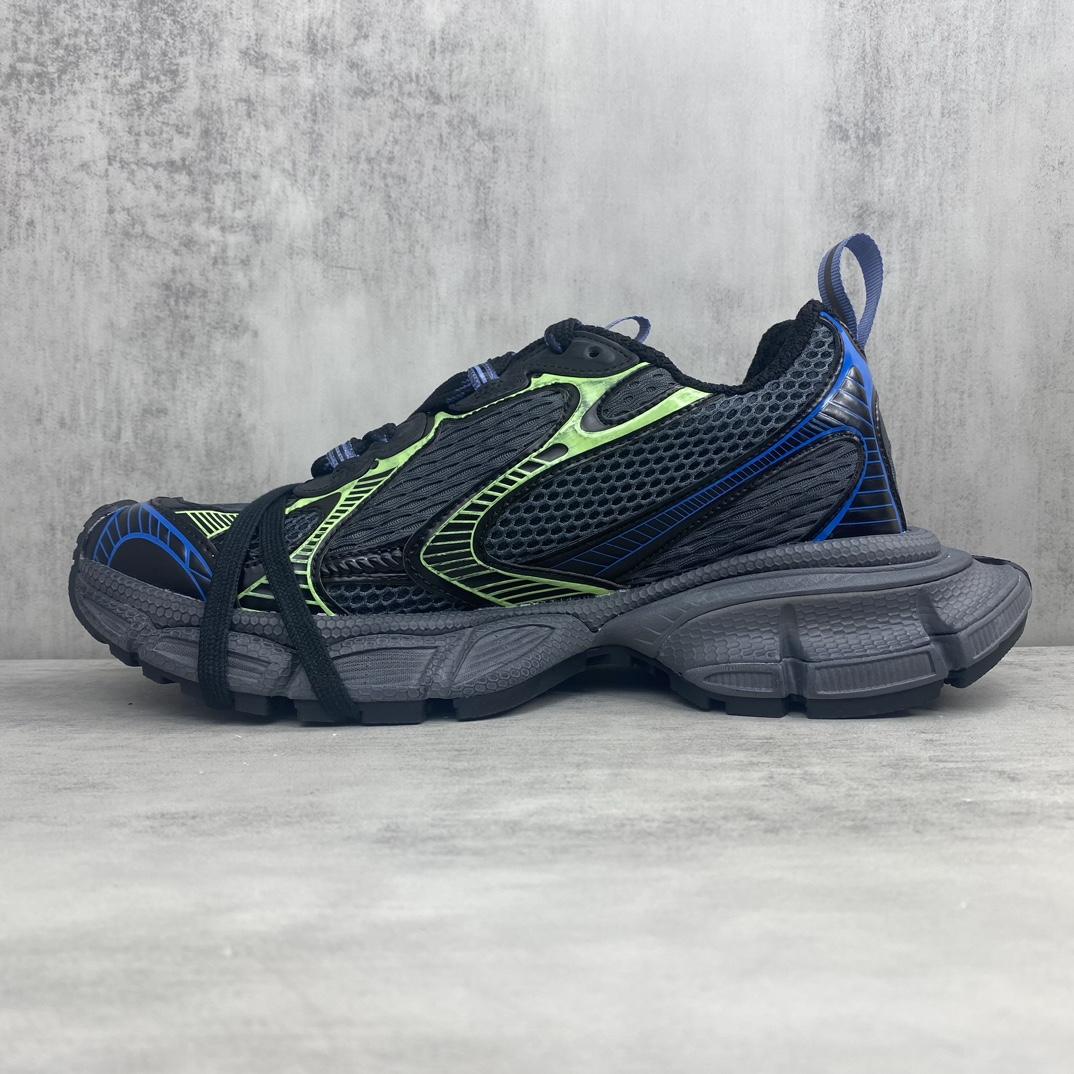 Balenciaga 3XL Sneaker In Dark Grey, Black, Blue And Green Mesh - DopestKickz