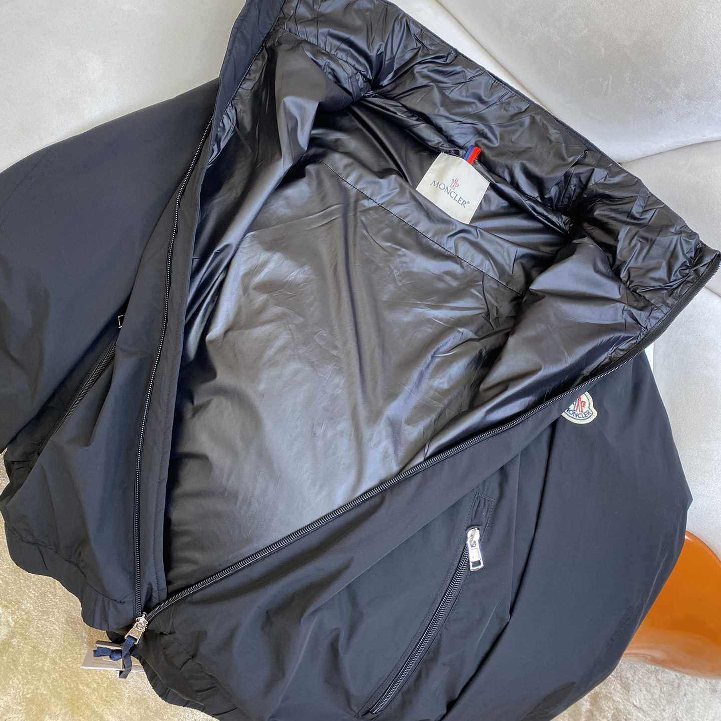 Moncler Logo Patch Zip-Up Jacket - DopestKickz