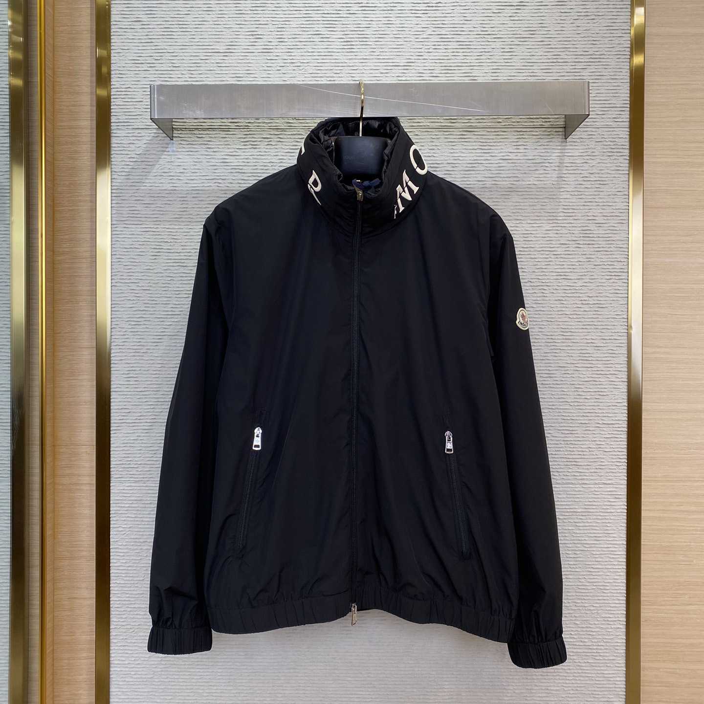 Moncler Logo Patch Zip-Up Jacket - DopestKickz