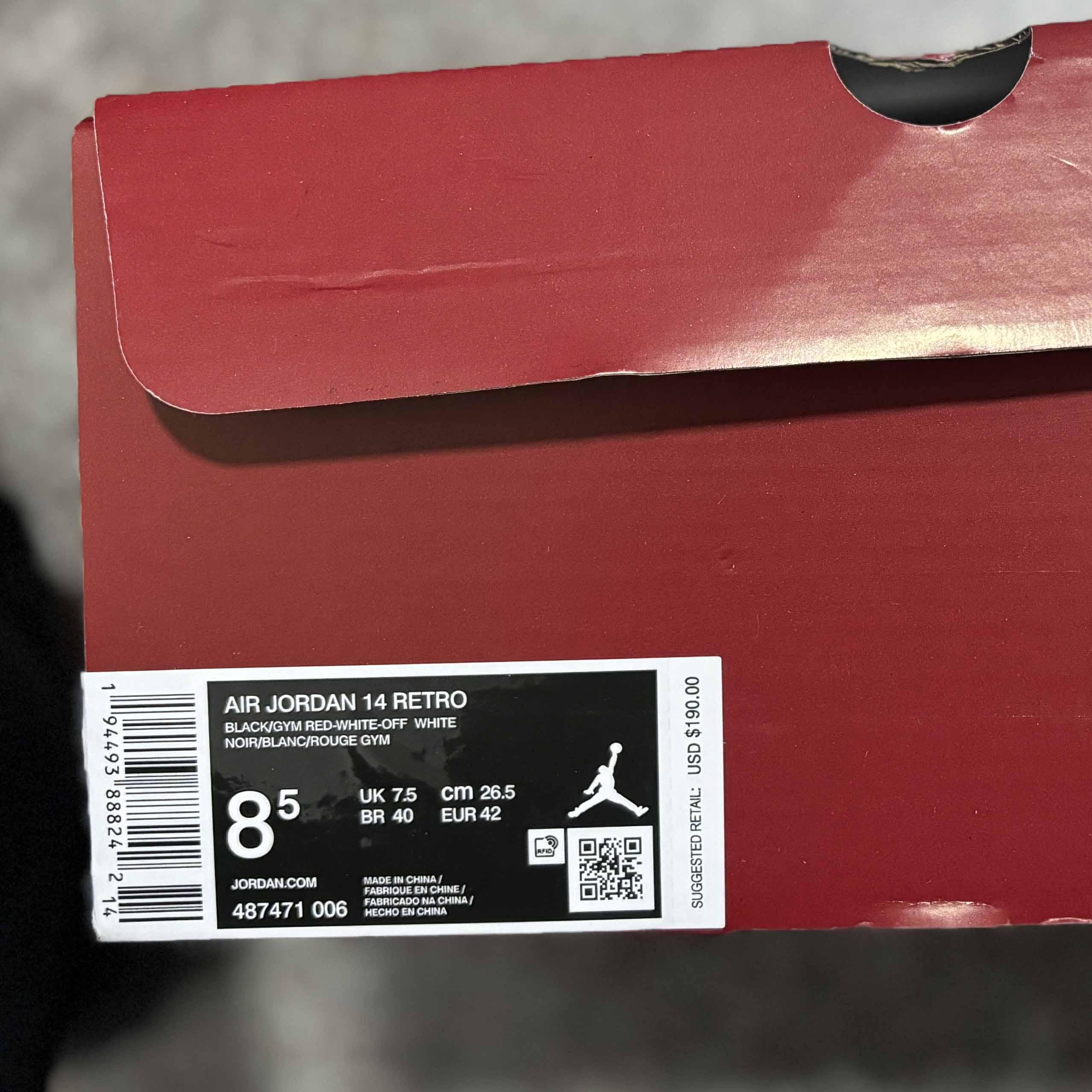 Air Jordan 14 Retro Gym Red Sneakers       487471-006 - DopestKickz