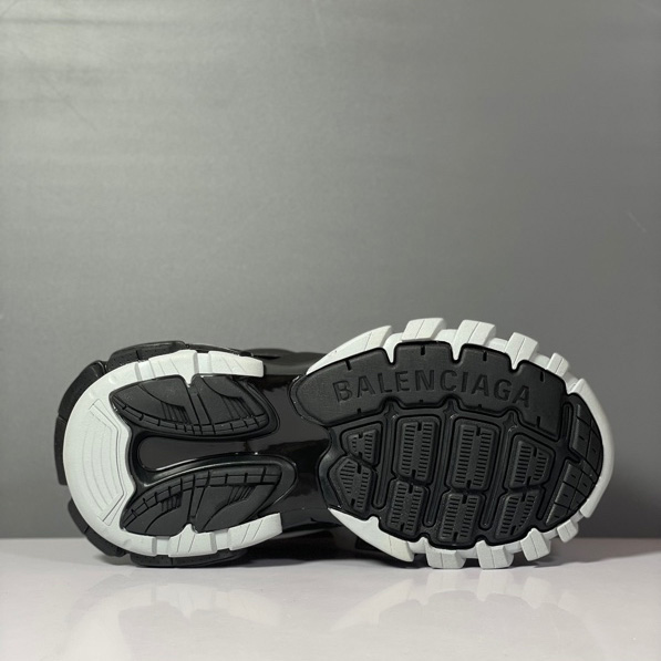 Balenciaga Track Sneaker In Black And Silver Mesh And Nylon - DopestKickz