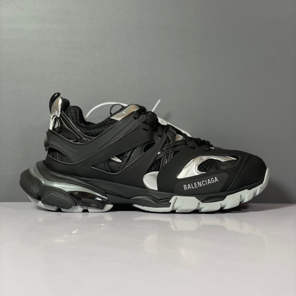 Balenciaga Track Sneaker In Black And Silver Mesh And Nylon - DopestKickz