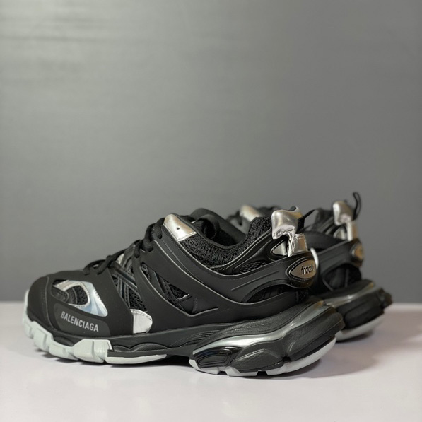 Balenciaga Track Sneaker In Black And Silver Mesh And Nylon - DopestKickz