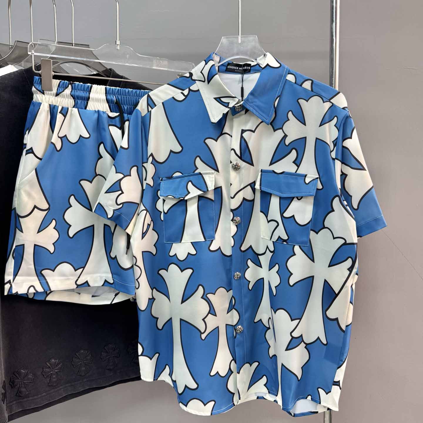 Chrome Heart Shirt & Shorts - DopestKickz