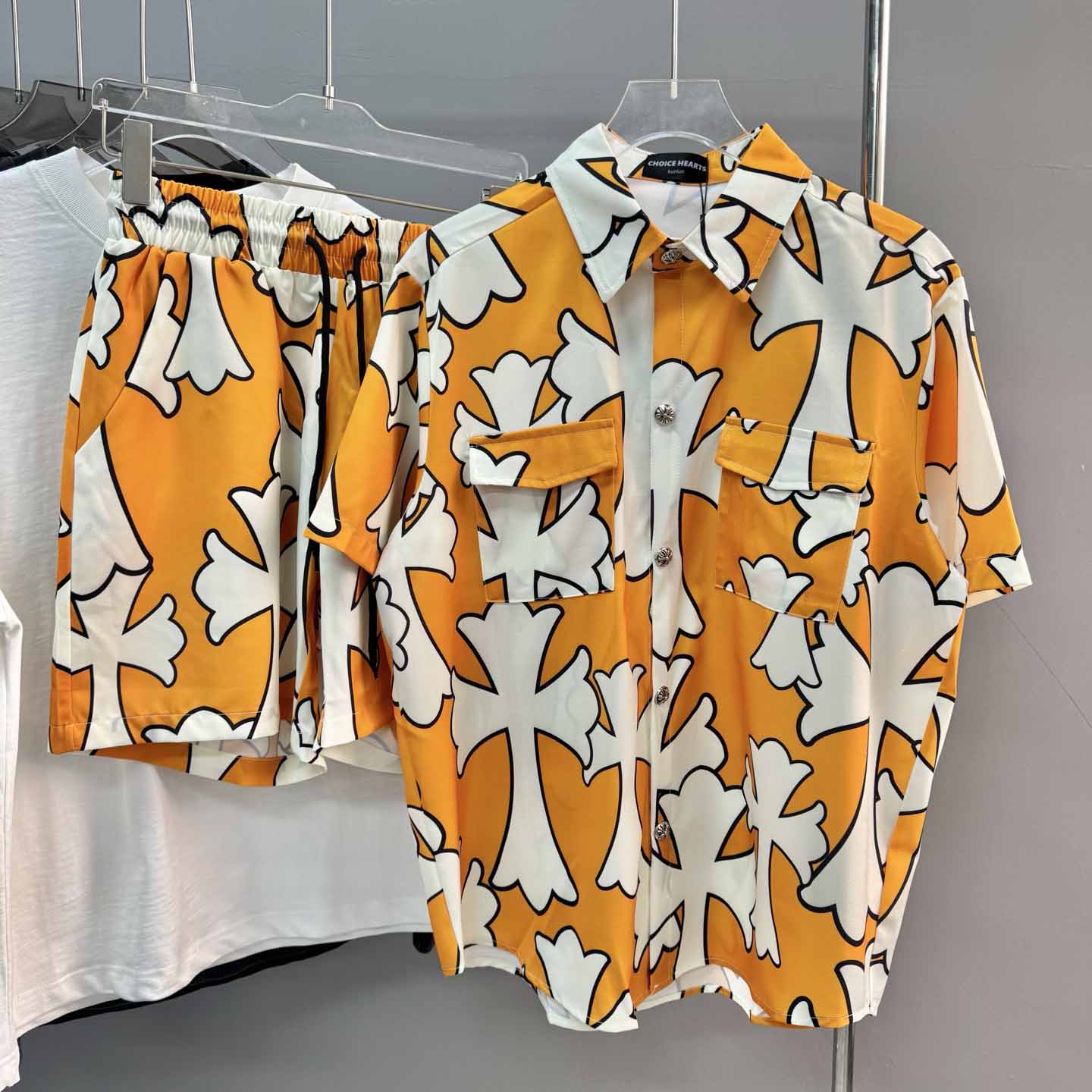 Chrome Heart Shirt & Shorts - DopestKickz