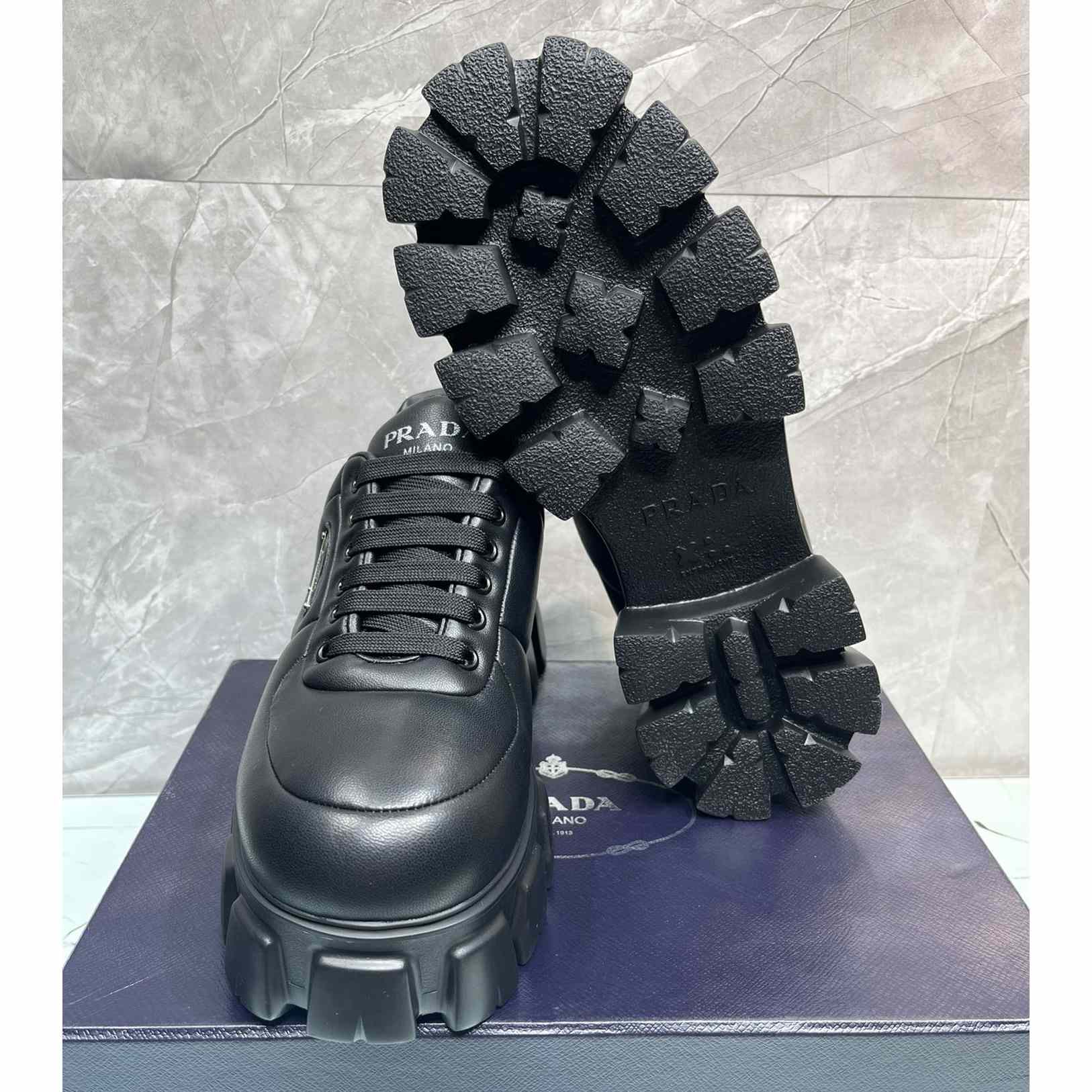 Prada Padded Nappa Leather Lace-up Shoes - DopestKickz