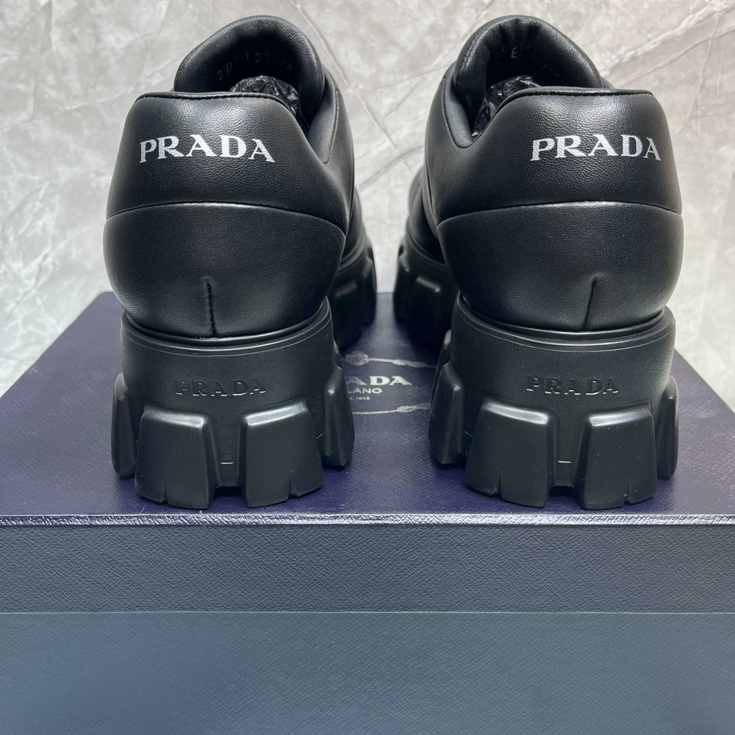 Prada Padded Nappa Leather Lace-up Shoes - DopestKickz