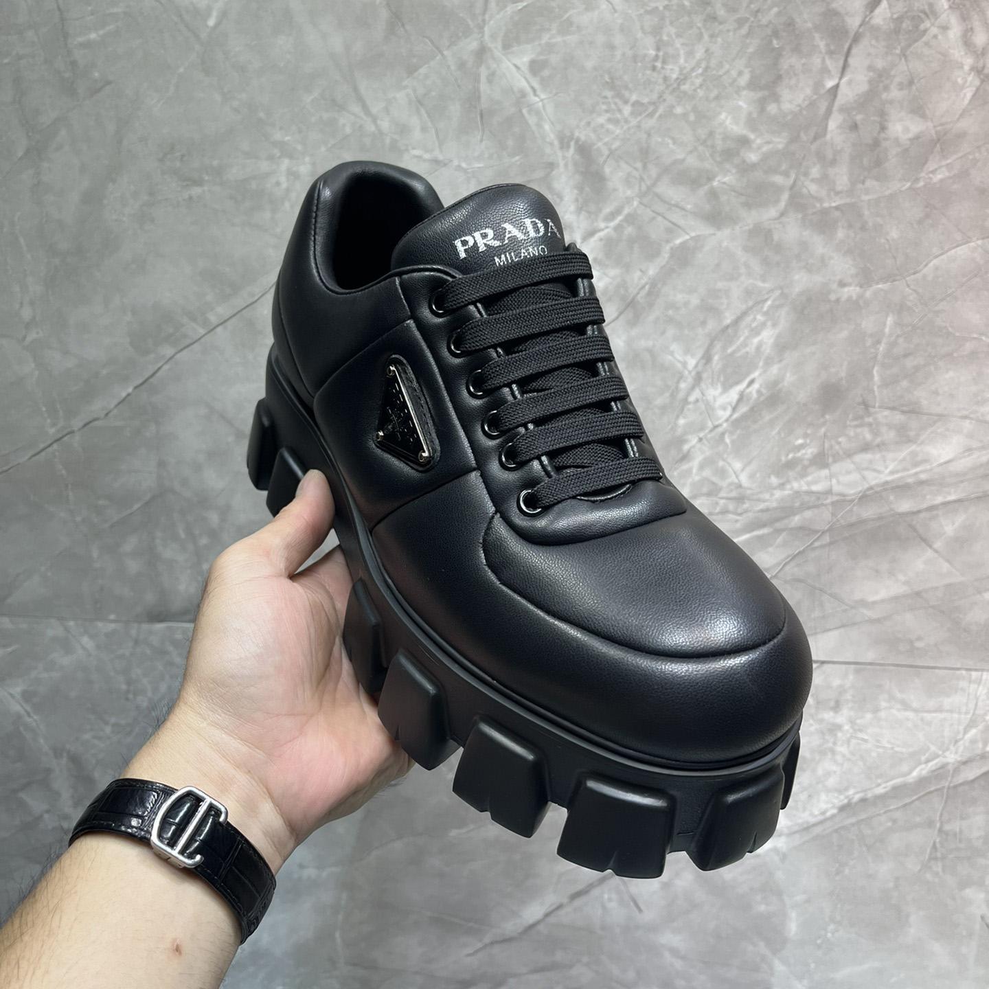 Prada Padded Nappa Leather Lace-up Shoes - DopestKickz