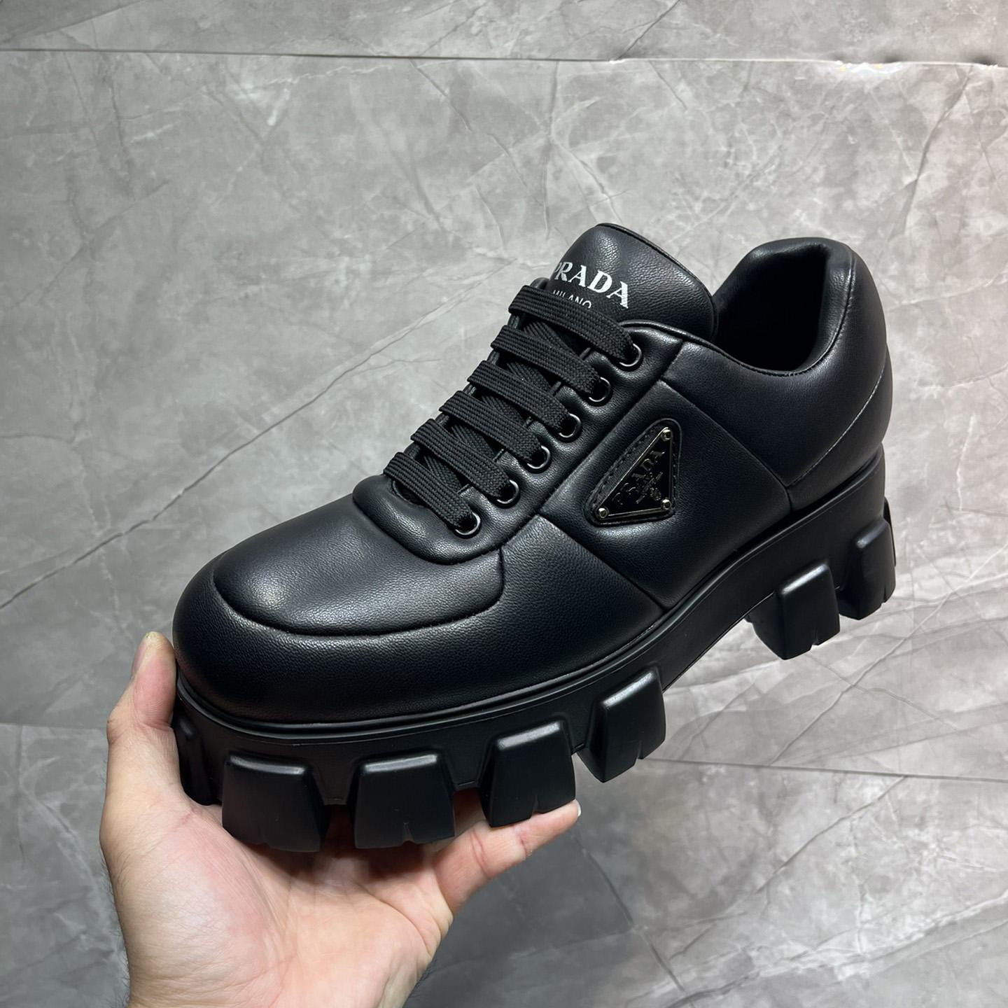 Prada Padded Nappa Leather Lace-up Shoes - DopestKickz