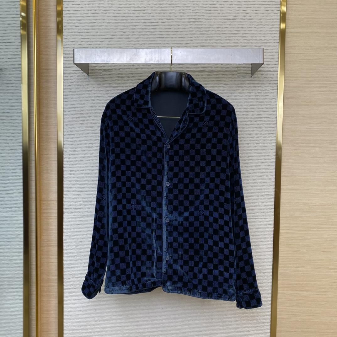 Louis Vuitton Silk-Blend Velvet Long-Sleeved Evening Overshirt  1AFWF7 - DopestKickz