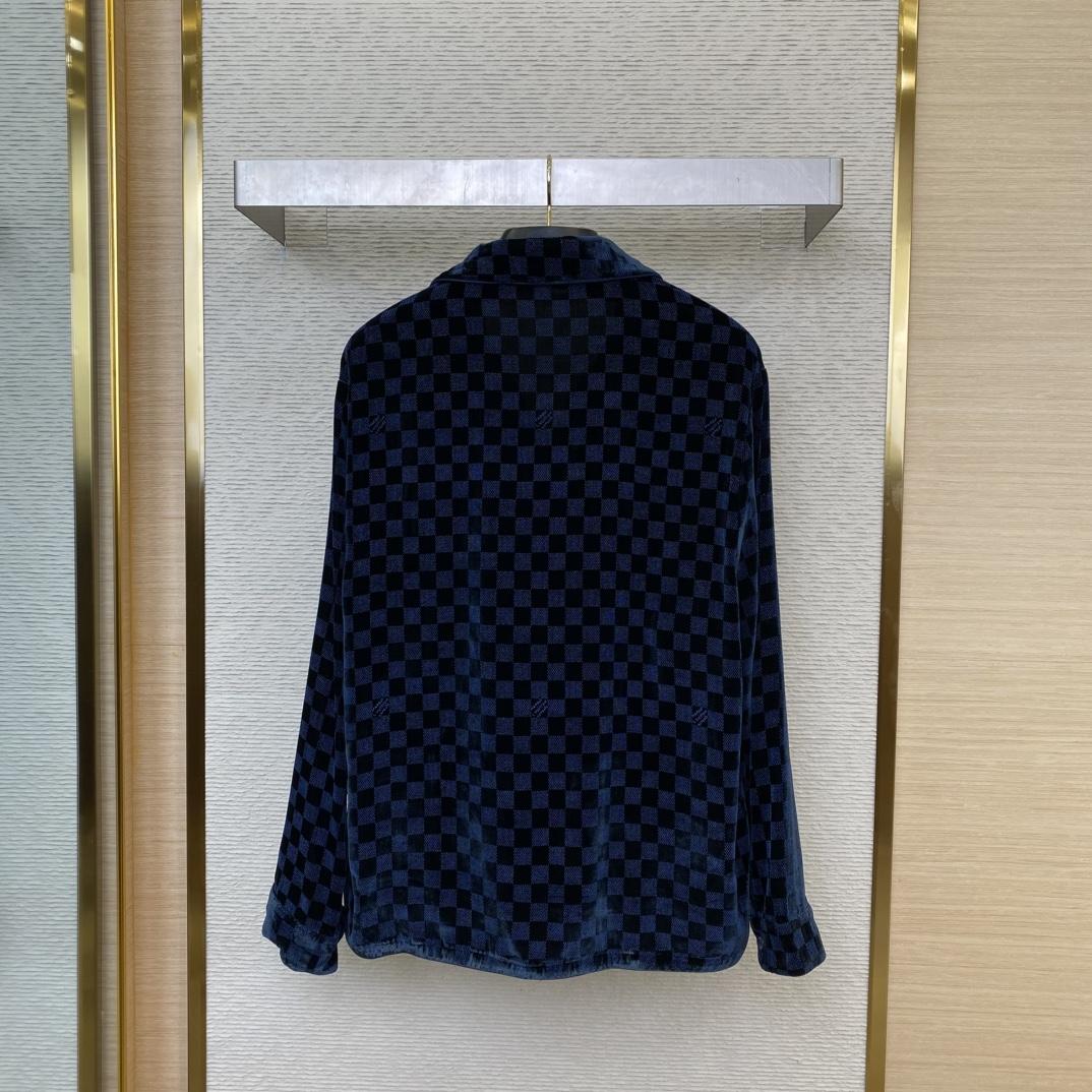 Louis Vuitton Silk-Blend Velvet Long-Sleeved Evening Overshirt  1AFWF7 - DopestKickz