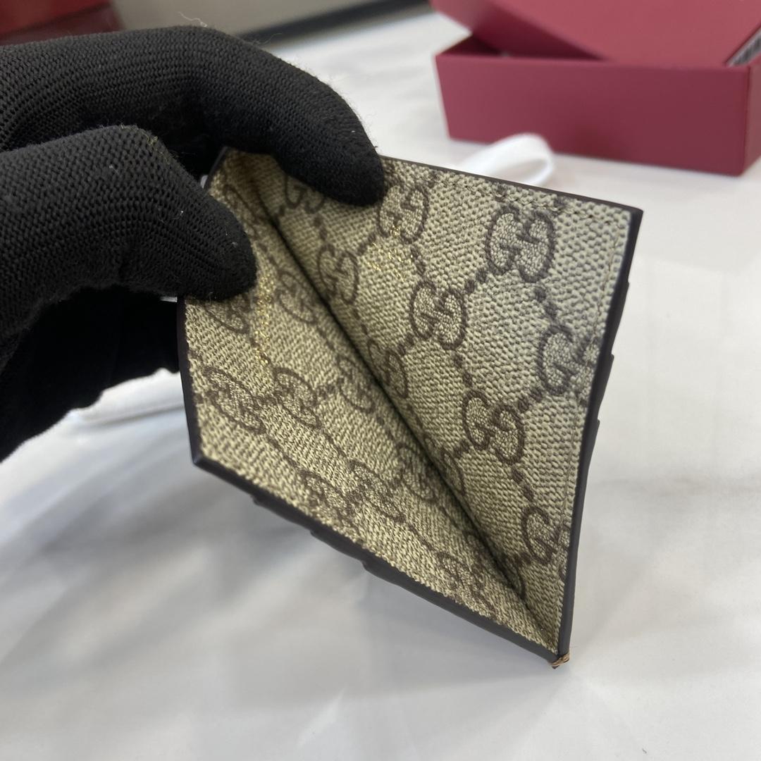 Gucci GG Emblem Embossed Card Case - DopestKickz