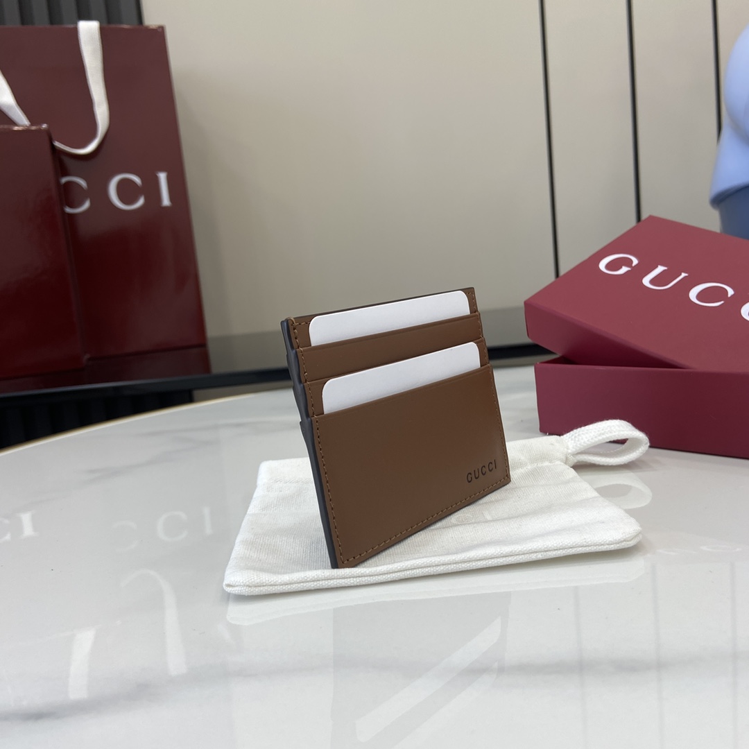 Gucci GG Emblem Embossed Card Case - DopestKickz