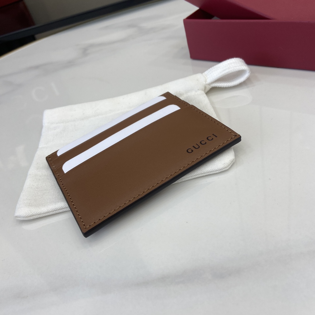 Gucci GG Emblem Embossed Card Case - DopestKickz