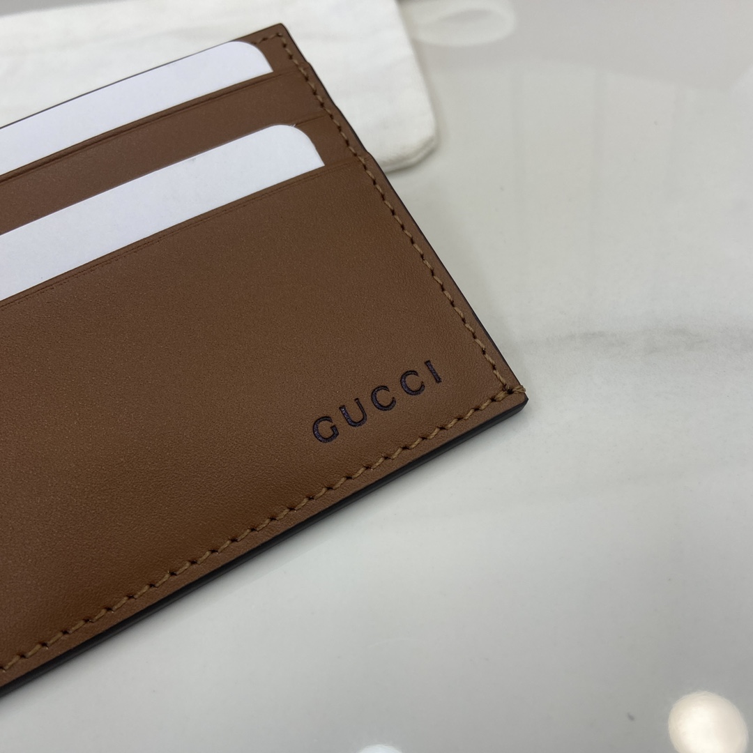 Gucci GG Emblem Embossed Card Case - DopestKickz