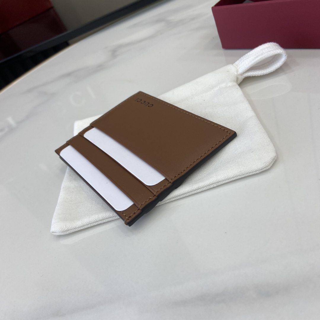Gucci GG Emblem Embossed Card Case - DopestKickz