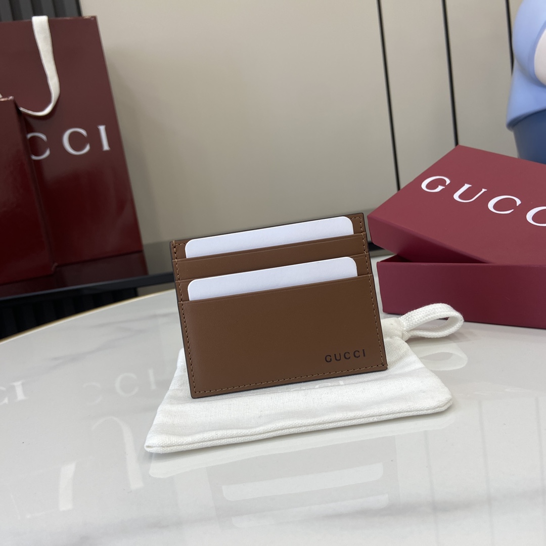 Gucci GG Emblem Embossed Card Case - DopestKickz