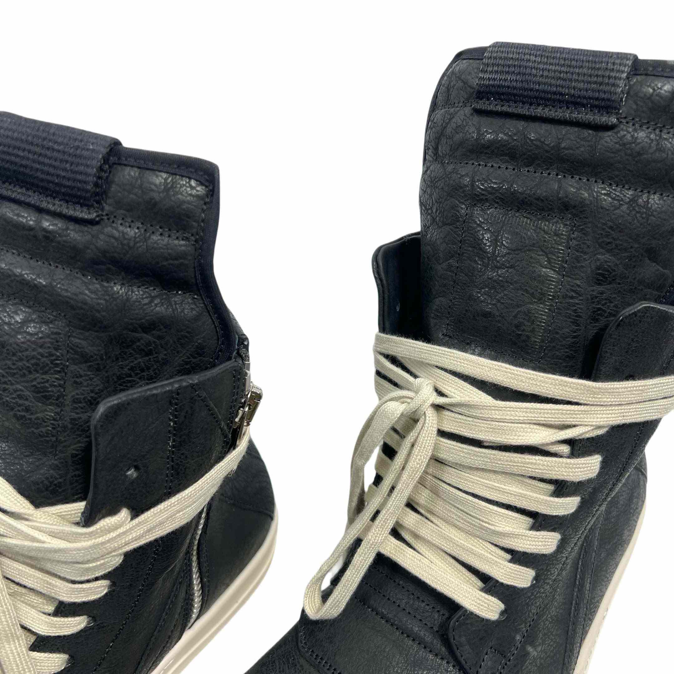 Rick Owens Leather High-Top Sneakers - DopestKickz