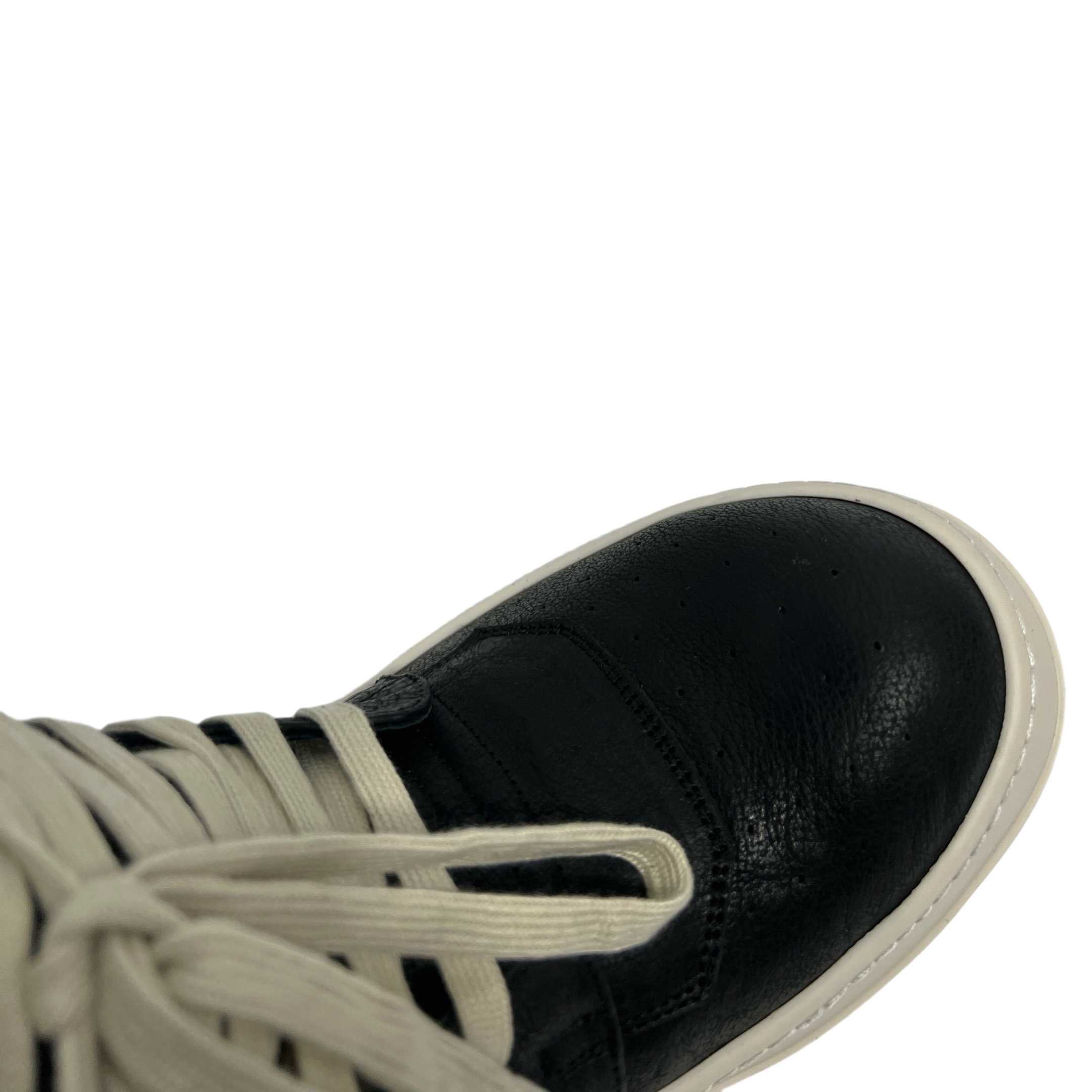 Rick Owens Leather High-Top Sneakers - DopestKickz