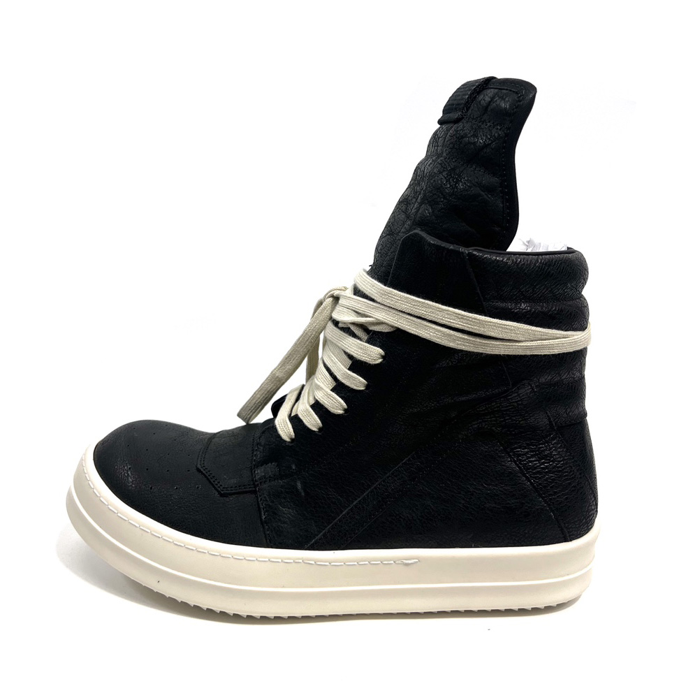 Rick Owens Leather High-Top Sneakers - DopestKickz