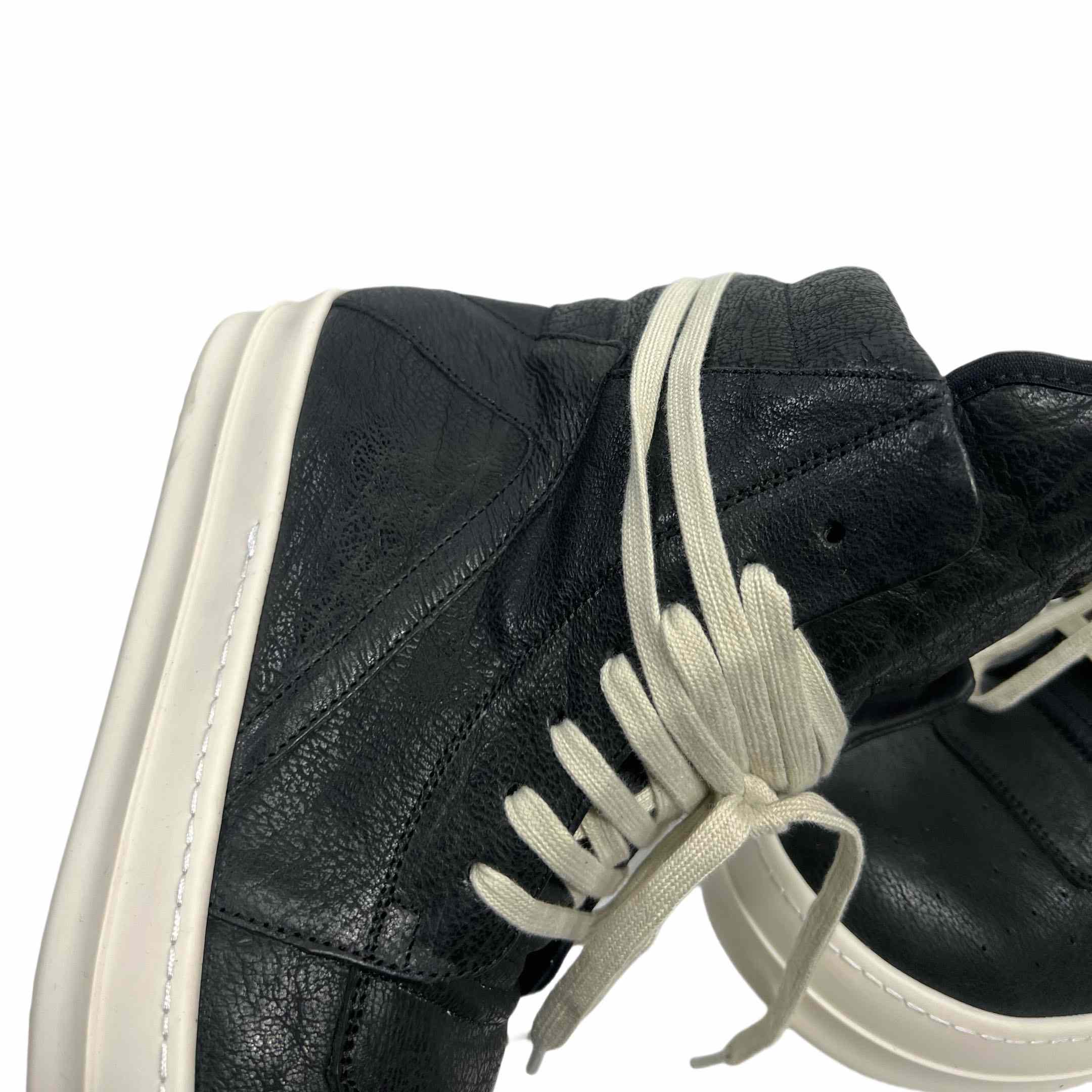 Rick Owens Leather High-Top Sneakers - DopestKickz