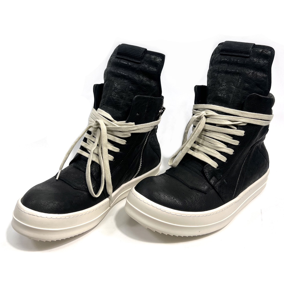 Rick Owens Leather High-Top Sneakers - DopestKickz