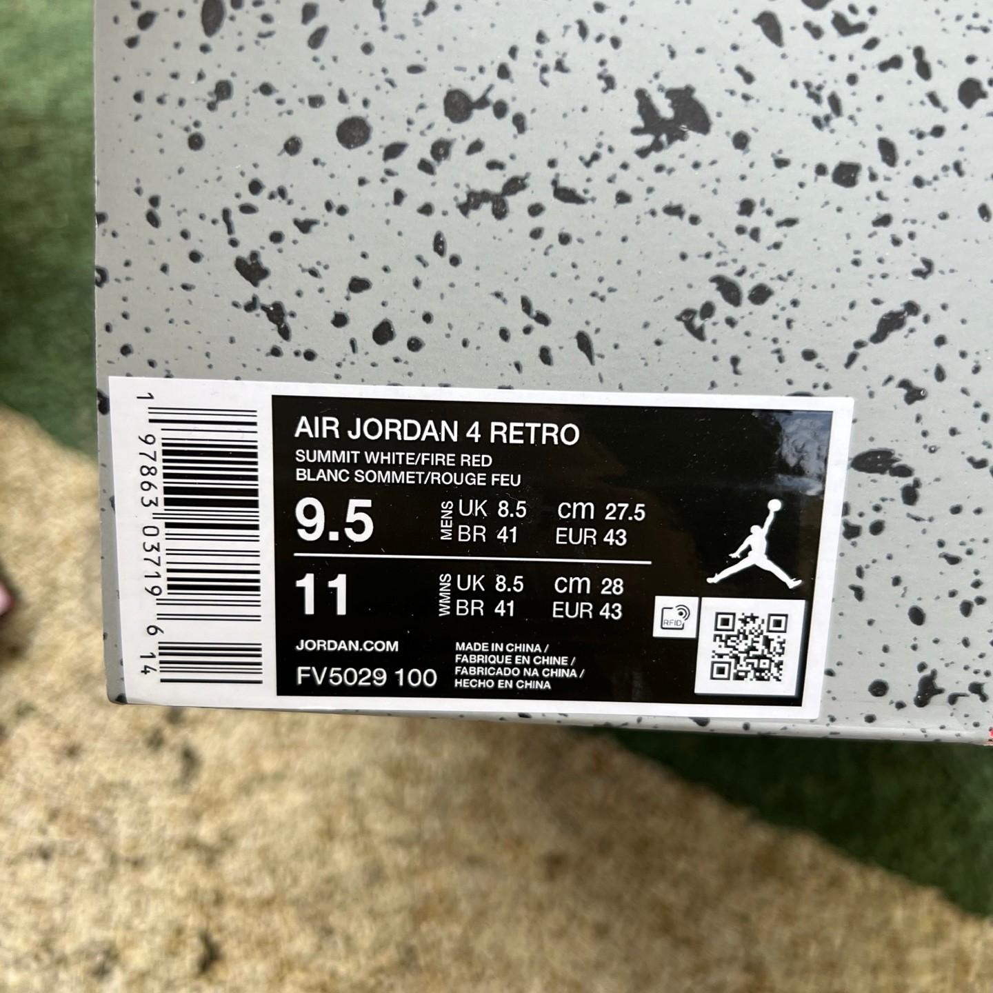 Air Jordan 4 “White Cement” Sneakers    FV5029-100 - DopestKickz