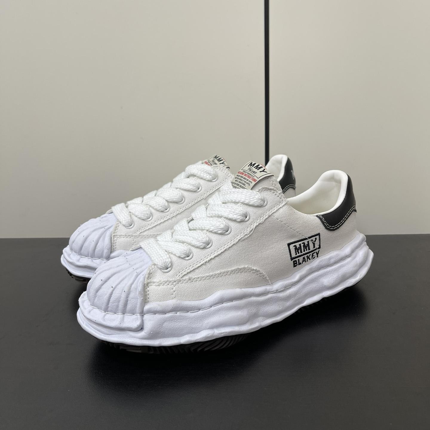 Maison Mihara Yasuhiro OG Sole Canvas Low White Sneakers - DopestKickz