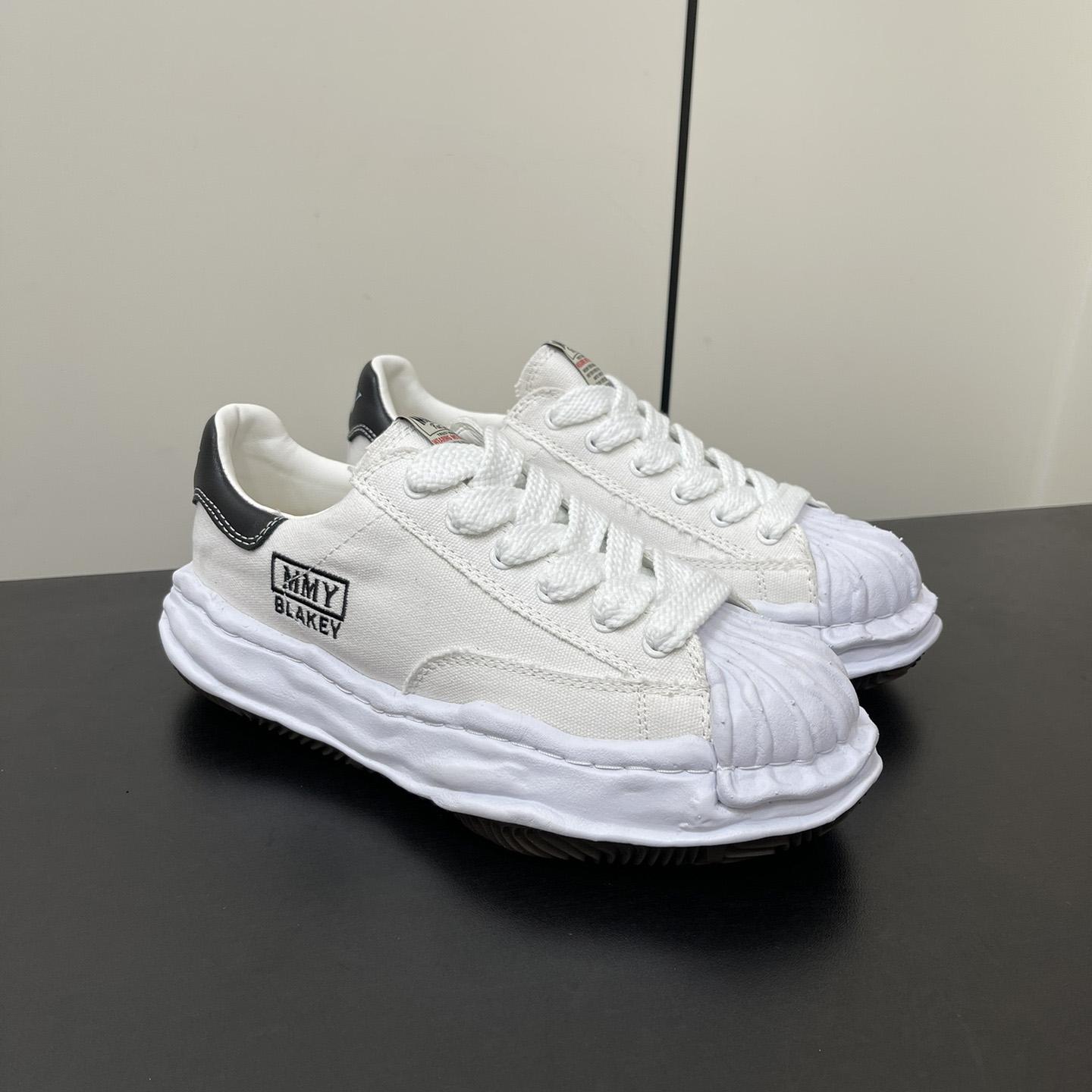 Maison Mihara Yasuhiro OG Sole Canvas Low White Sneakers - DopestKickz