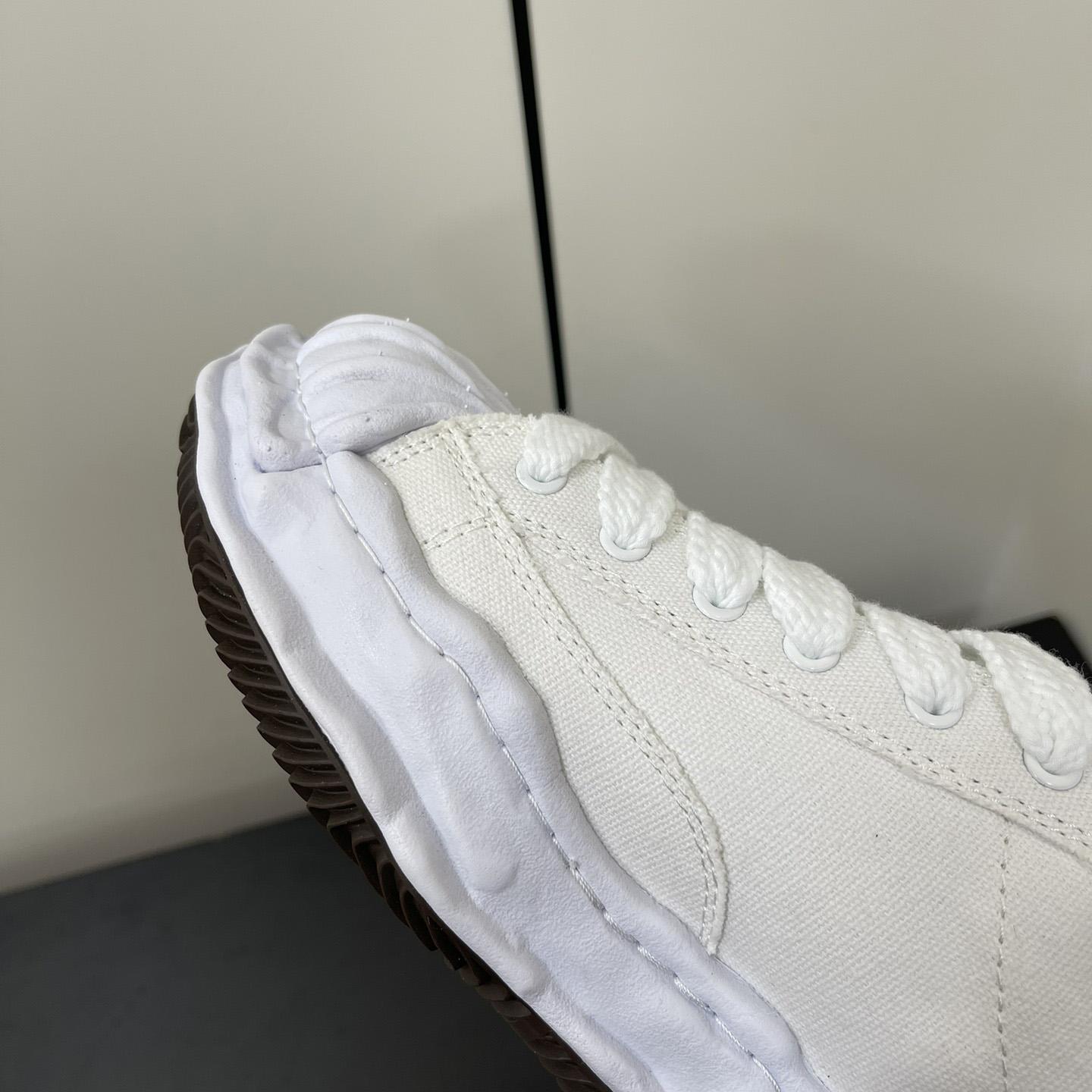 Maison Mihara Yasuhiro OG Sole Canvas Low White Sneakers - DopestKickz