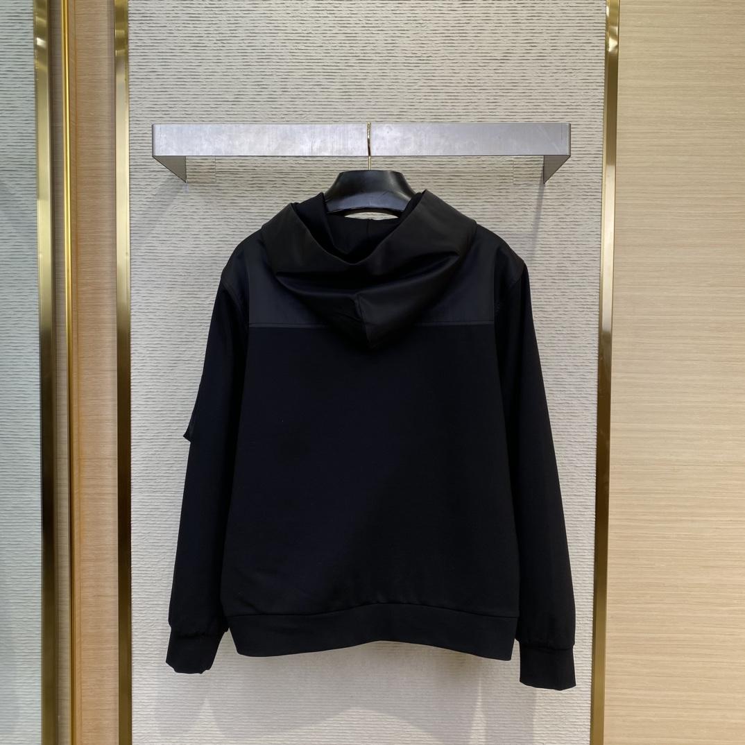 Prada Cotton Fleece And Re-Nylon Hoodie - DopestKickz
