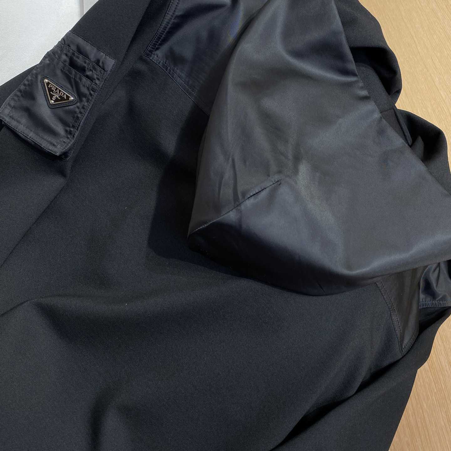 Prada Cotton Fleece And Re-Nylon Hoodie - DopestKickz