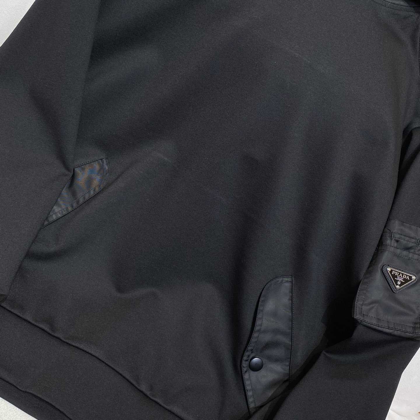 Prada Cotton Fleece And Re-Nylon Hoodie - DopestKickz