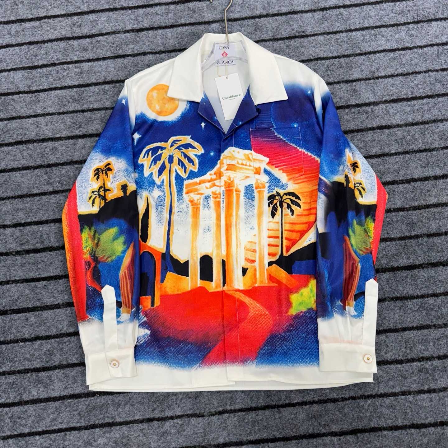 Casablanca Midnight Acropolis Silk Shirt - DopestKickz