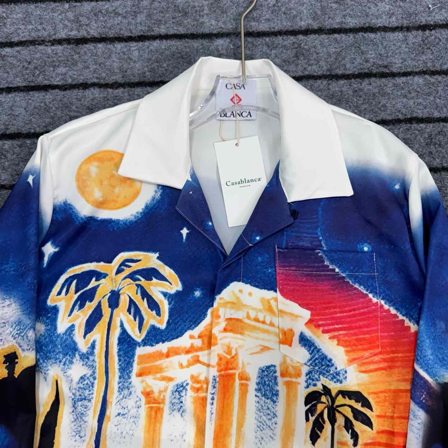 Casablanca Midnight Acropolis Silk Shirt - DopestKickz