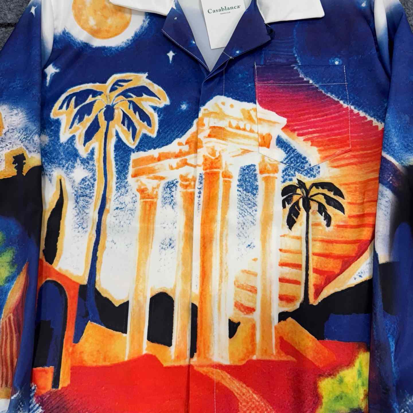 Casablanca Midnight Acropolis Silk Shirt - DopestKickz