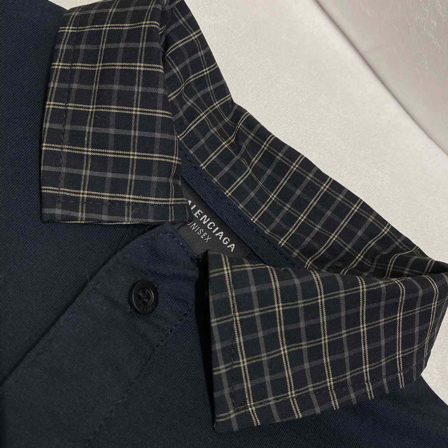 Balenciaga Unity Sport Long Sleeve Shirt Collar Polo In Faded Black - DopestKickz