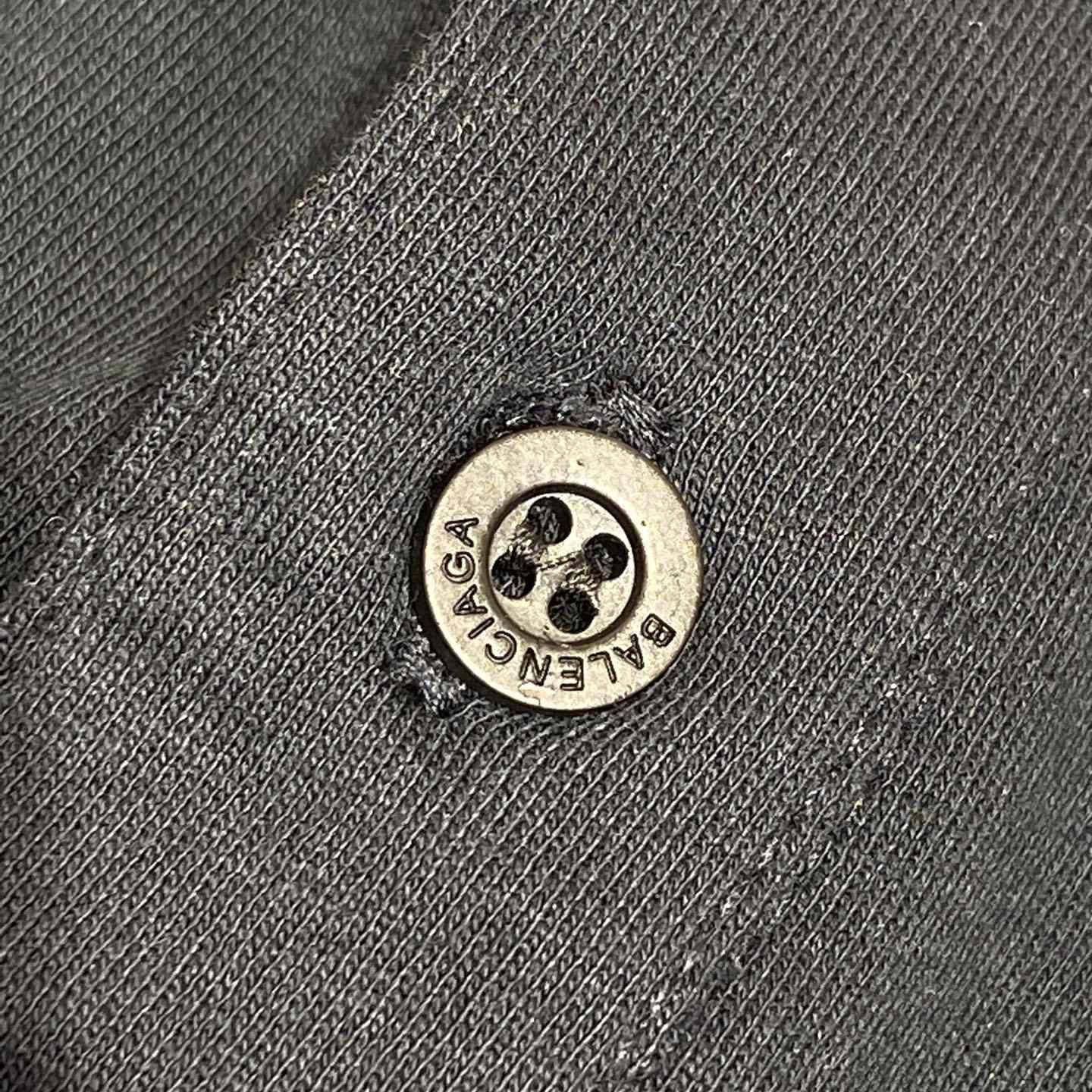 Balenciaga Unity Sport Long Sleeve Shirt Collar Polo In Faded Black - DopestKickz