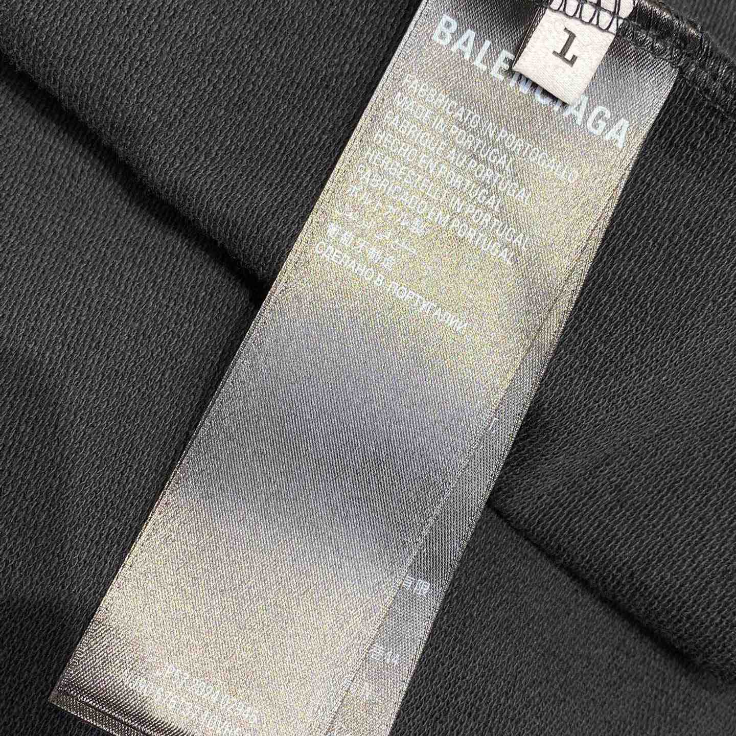 Balenciaga Unity Sport Long Sleeve Shirt Collar Polo In Faded Black - DopestKickz