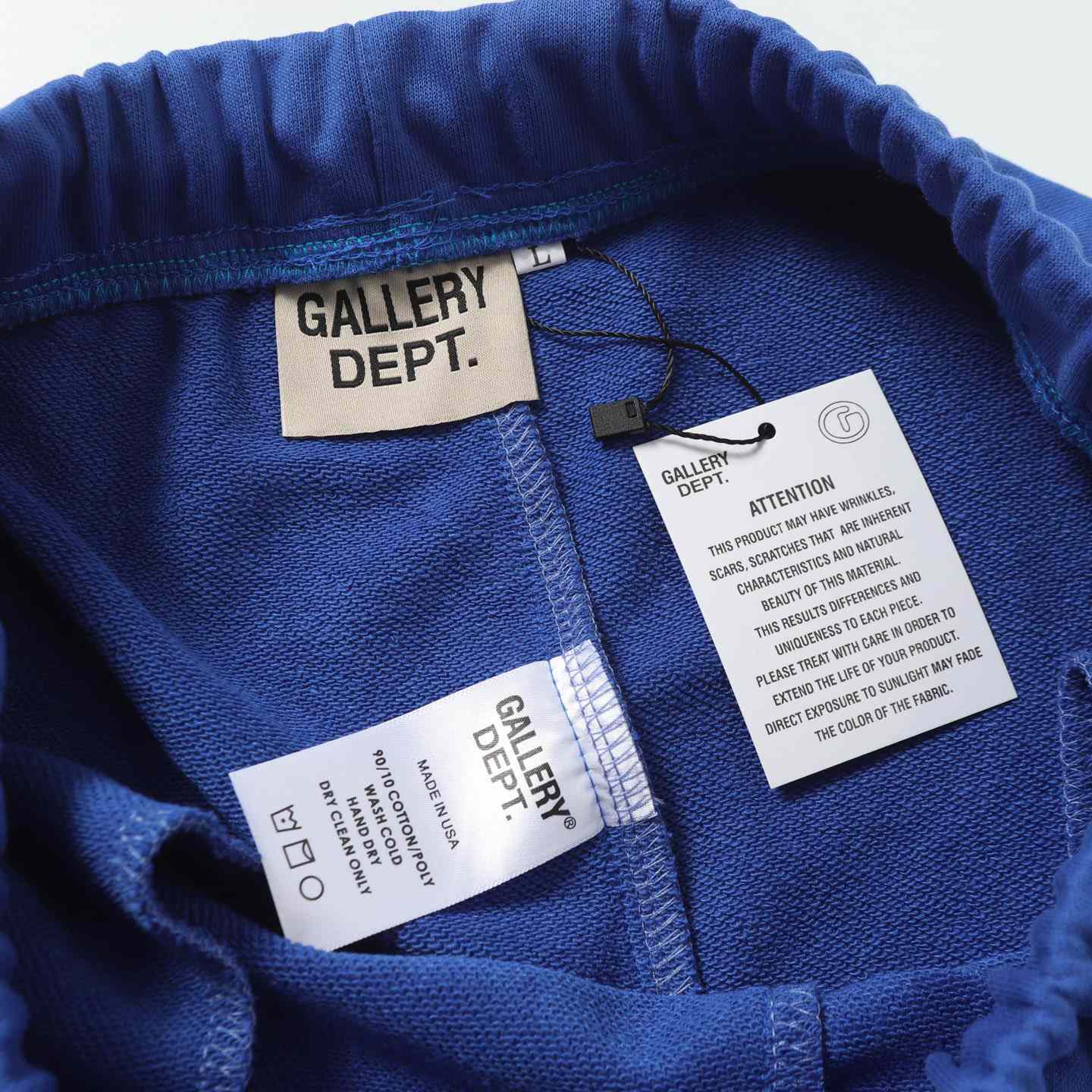 Gallery Dept. Flared Denim-Panelled Logo-Print Cotton-Jersey Sweatpants - DopestKickz